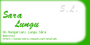 sara lungu business card